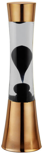 Lavalampe 40cm Wasser: Klar / Wachs: Schwarz Metallic / Body: Kupfer