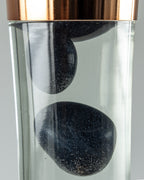 Lavalampe 40cm Wasser: Klar / Wachs: Schwarz Metallic / Body: Kupfer