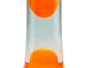 Lavalampe 40cm Wasser: Klar / Wachs: Orange / Body: colorful bunt