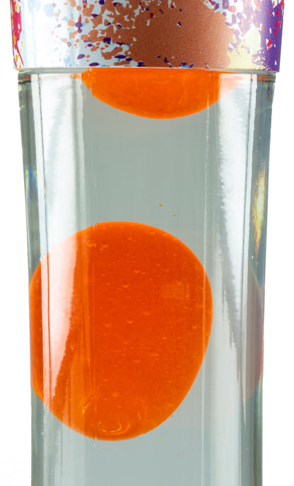Lavalampe 40cm Wasser: Klar / Wachs: Orange / Body: colorful bunt