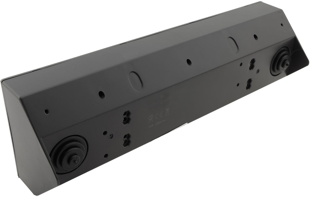 5-fach Steckdosenblock, schwarz 250V~/ 16A, Aufbaumontage