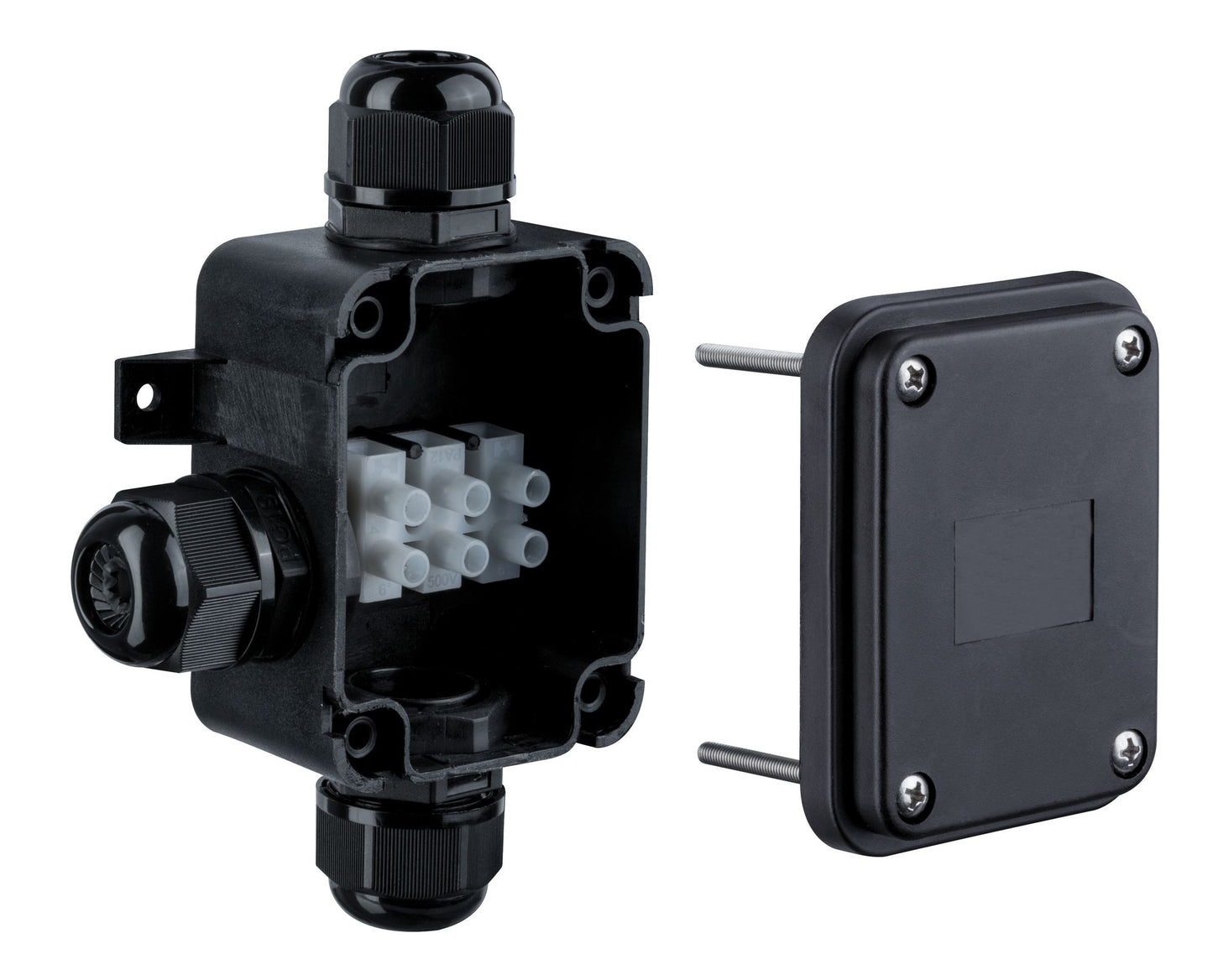 Paulmann Verbindungsbox 3-fach IP68 Schwarz für Kabeldurchmesser bis 15mm