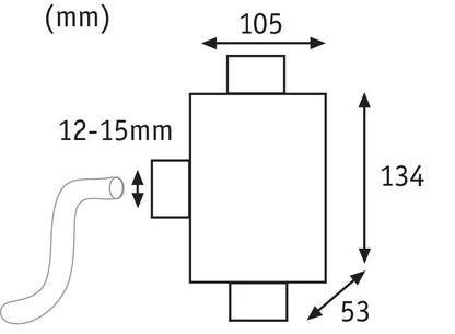 Paulmann Verbindungsbox 3-fach IP68 Schwarz für Kabeldurchmesser bis 15mm