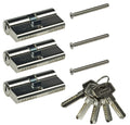 Schließzylinder-Set 3x 60mm (30+30mm) 5 Schlüssel, Not- & Gefahrenfunktion