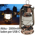 LED Akku Camping Laterne "CT-Copper Pro" ØxH 12x23,5cm, USB-C, warmweiß, dimmbar