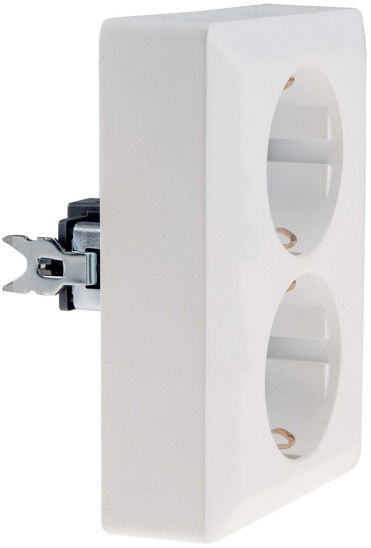 MILOS Schutzkontakt-Steckdose 2-fach 250V~/ 16A, 1x UP, weiß matt