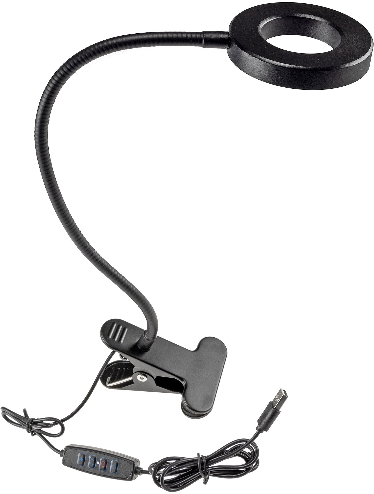 LED Klemmleuchte mit USB-Betrieb 40cm Schwanenhals, dimmbar, 55lm