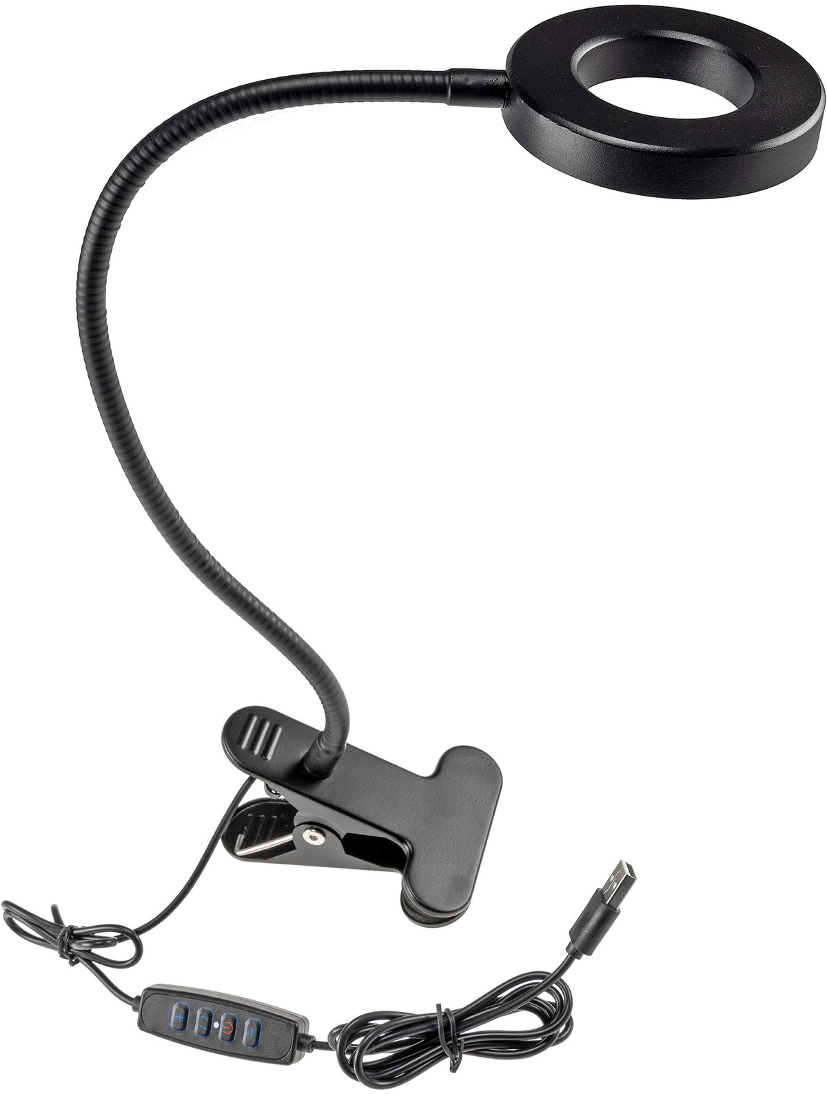 LED Klemmleuchte mit USB-Betrieb 40cm Schwanenhals, dimmbar, 55lm