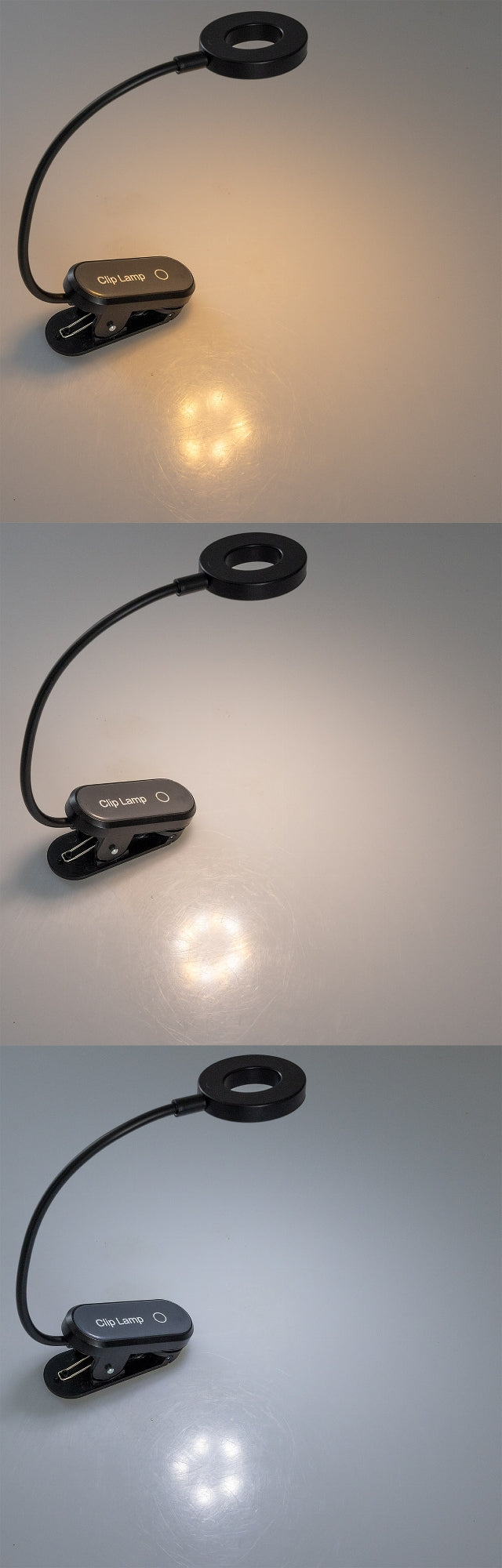 LED Akku-Leseleuchte / Buchleuchte 18cm Schwanenhals, dimmbar, 25lm