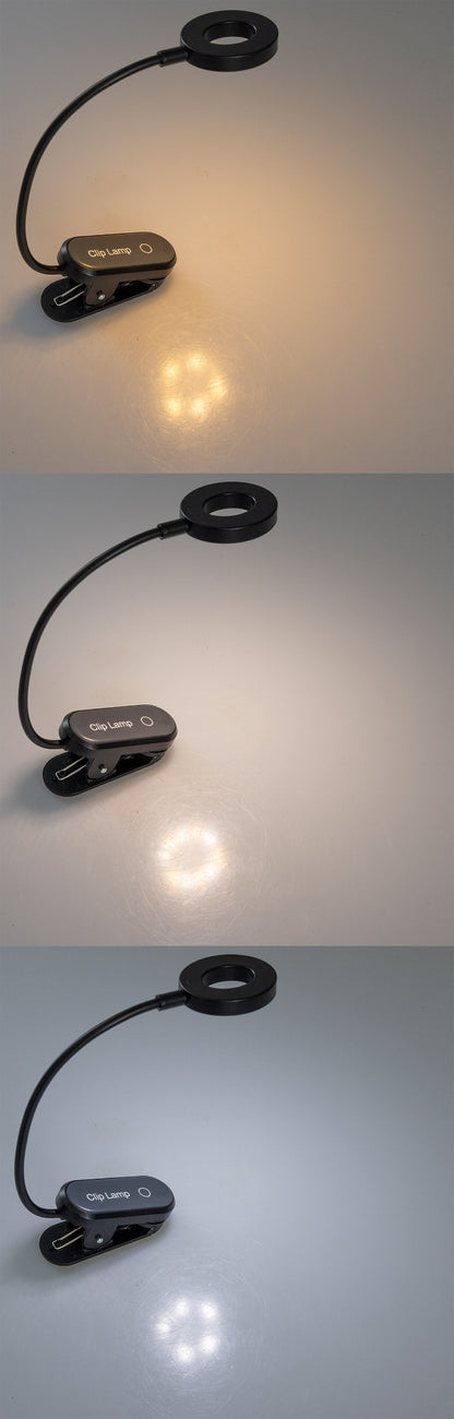 LED Akku-Leseleuchte / Buchleuchte 18cm Schwanenhals, dimmbar, 25lm