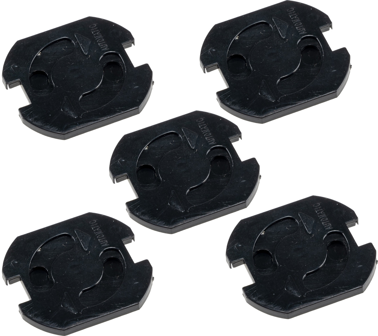 Einsteckschutz für Steckdosen, Schwarz mit Drehmechanik, 5er-Set