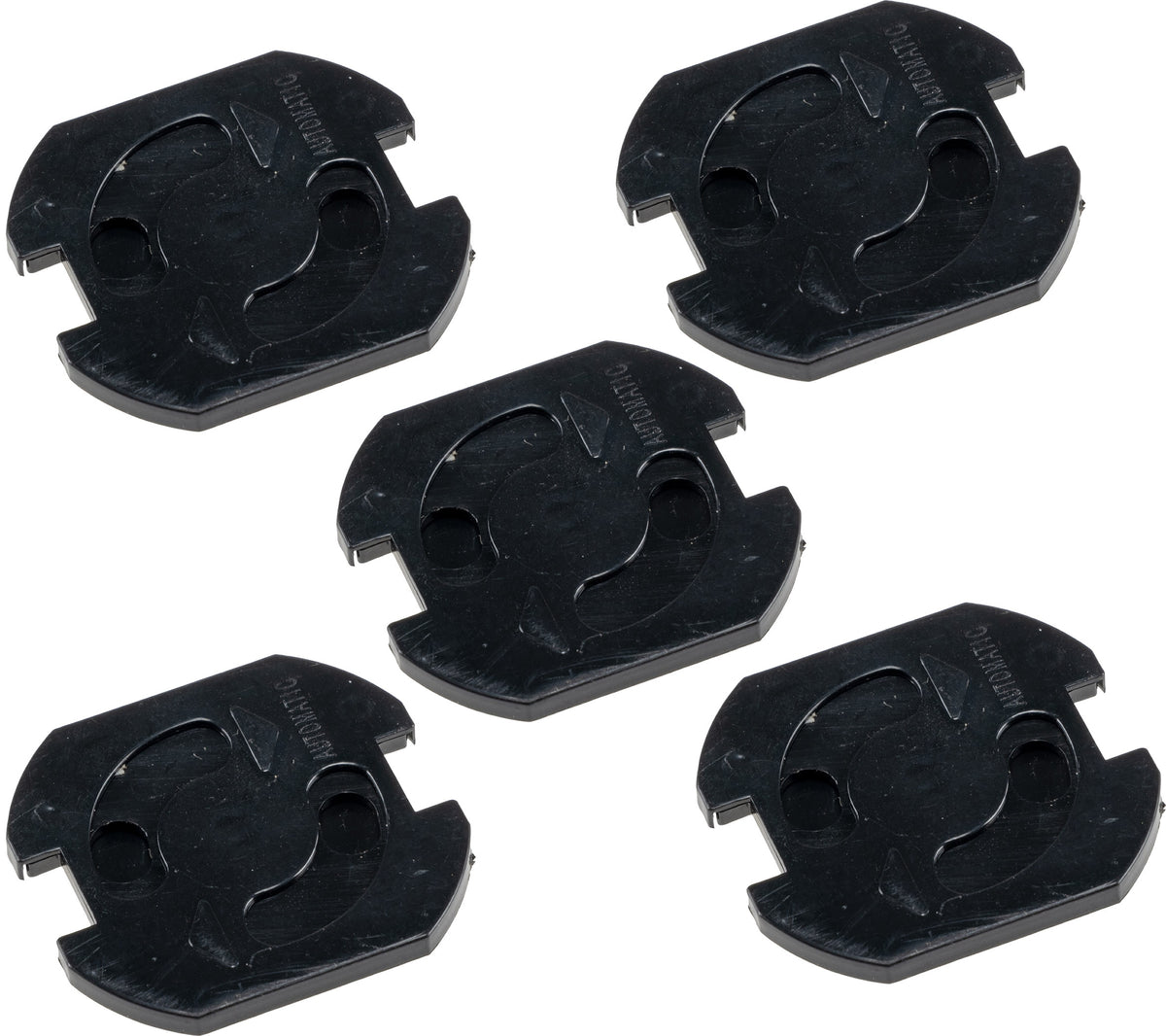 Einsteckschutz für Steckdosen, Schwarz mit Drehmechanik, 5er-Set