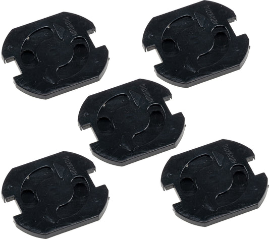 Einsteckschutz für Steckdosen, Schwarz mit Drehmechanik, 5er-Set