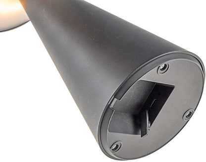 LED Solar-Tischleuchte "Foco Sol" 2700K, IP44, dimmbar, 20cm, matt schwarz