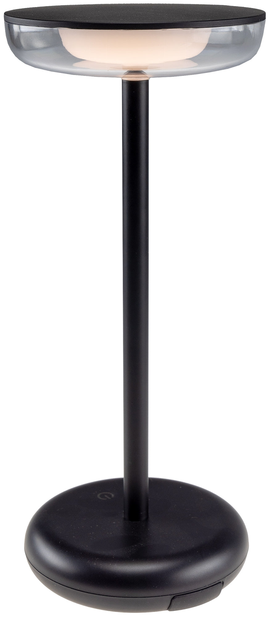 LED Akku-Tischleuchte "Foco Luz" 2900K, IP44, dimmbar, 26cm, matt schwarz