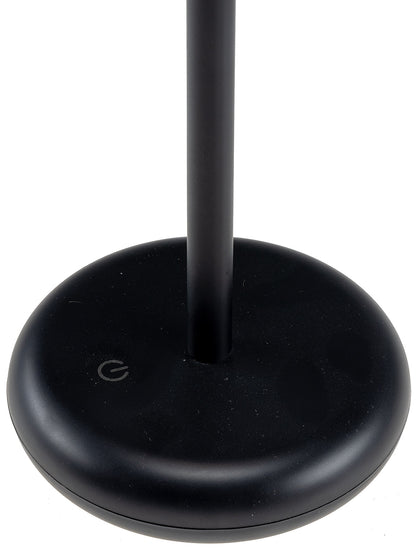 LED Akku-Tischleuchte "Foco Luz" 2900K, IP44, dimmbar, 26cm, matt schwarz