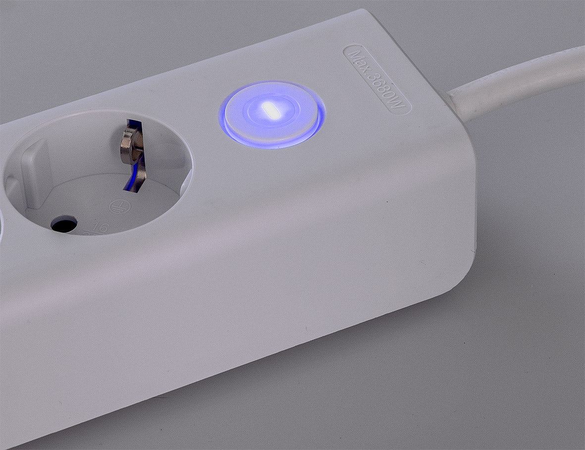 Steckdosenleiste mit Ladebuchsen für USB USB-A /USB-C,3-fach, weiß, 1,5m Kabel