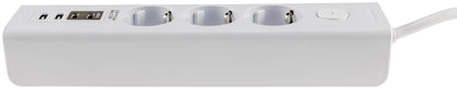 Steckdosenleiste mit Ladebuchsen für USB USB-A /USB-C,3-fach, weiß, 1,5m Kabel