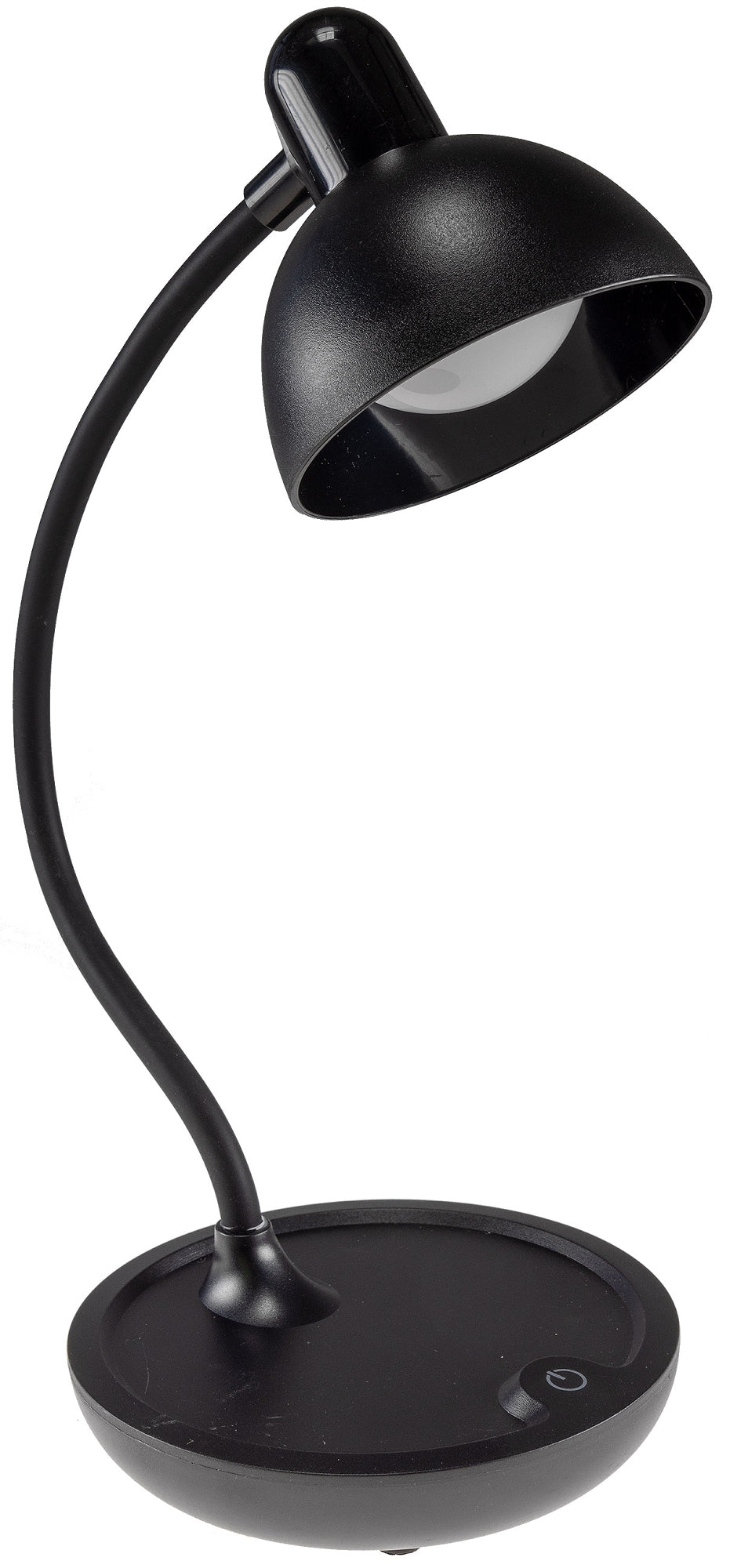 LED Tischleuchte mit Schwanenhals Batterie, dimmbar, warmweiß, Schwarz