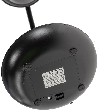 LED Tischleuchte mit Schwanenhals Batterie, dimmbar, warmweiß, Schwarz