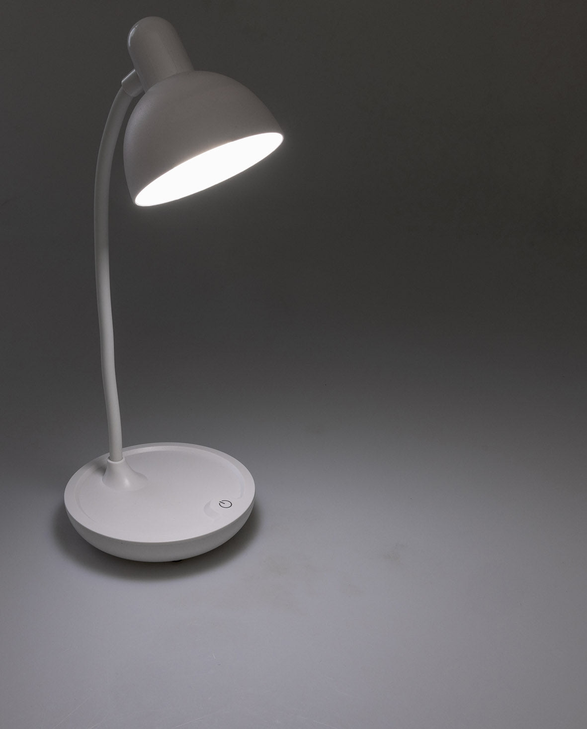 LED Tischleuchte mit Schwanenhals Batterie, dimmbar, warmweiß, Weiß