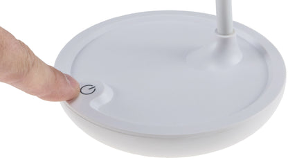 LED Tischleuchte mit Schwanenhals Batterie, dimmbar, warmweiß, Weiß