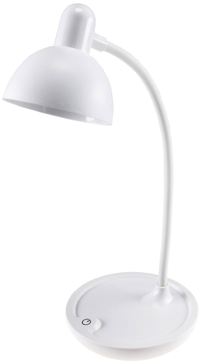 LED Tischleuchte mit Schwanenhals Batterie, dimmbar, warmweiß, Weiß