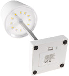 LED Tischleuchte 26cm, Weiß 3xAA A Batterie, dimmbar, Licht warmweiß