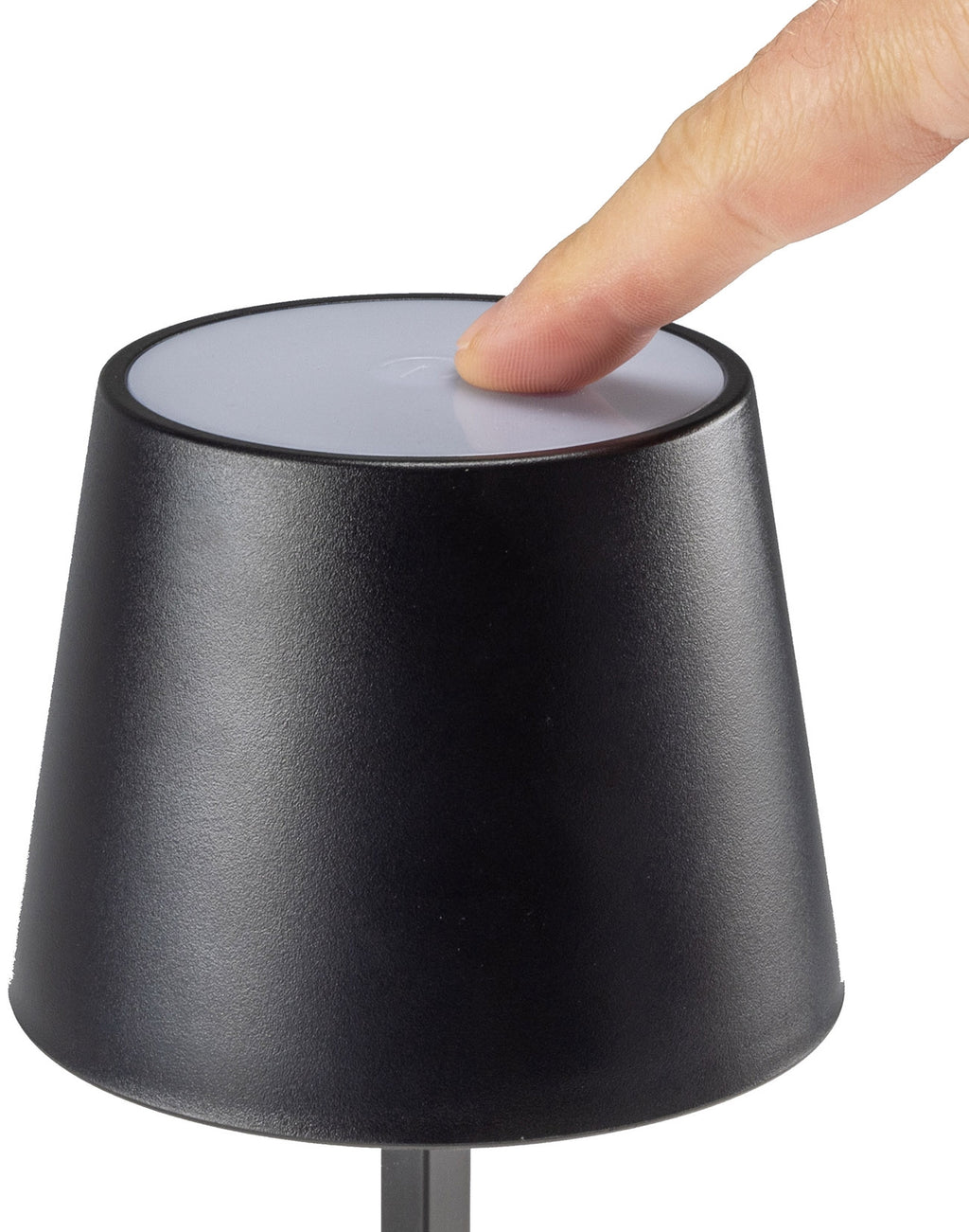 LED Tischleuchte 26cm, Schwarz 3xAAA Batterie, dimmbar, Licht Warmweiß