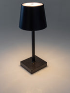 LED Tischleuchte 26cm, Schwarz 3xAAA Batterie, dimmbar, Licht Warmweiß