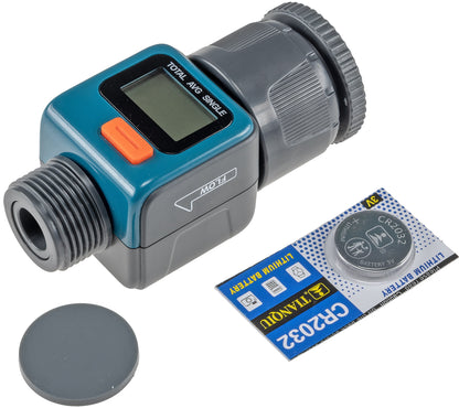 Digitaler Wasserzähler "CT-WZ4" mit Adapter 1" & 3/4", IPx6