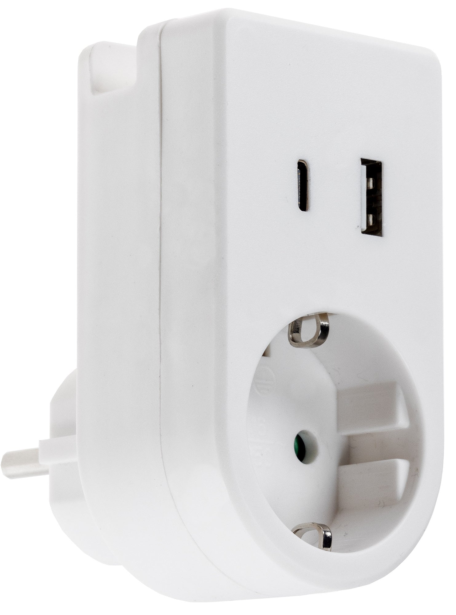 Zwischenstecker mit USB Duo-Ladegerät 230V/3680W, USB-A /USB-C 5,0V/3,4A