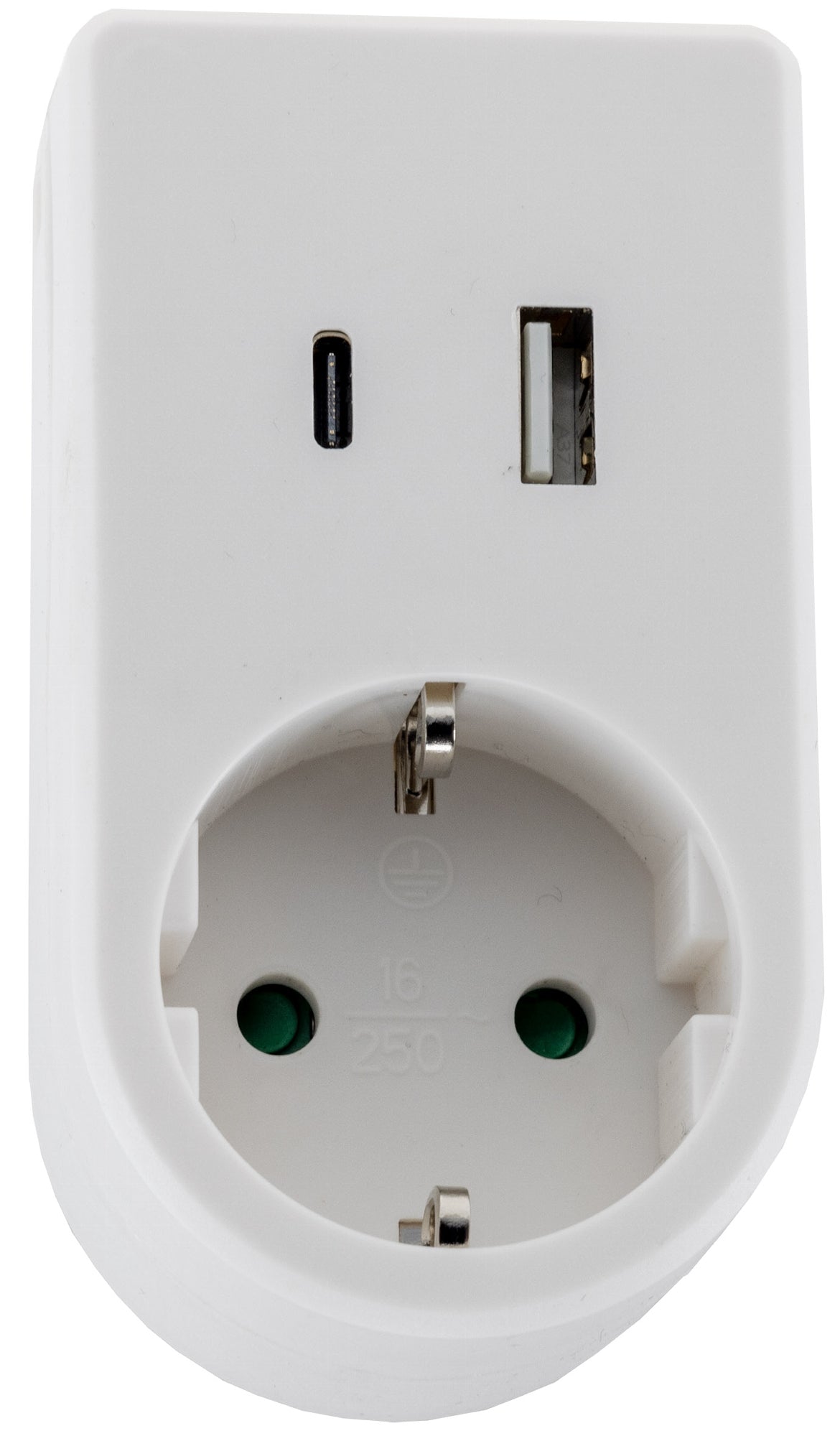 Zwischenstecker mit USB Duo-Ladegerät 230V/3680W, USB-A /USB-C 5,0V/3,4A