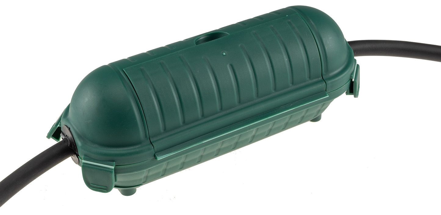 Kabelschutzbox für Aussen IP44 LxØ 21x8cm, mit Wandhalterung, Grün