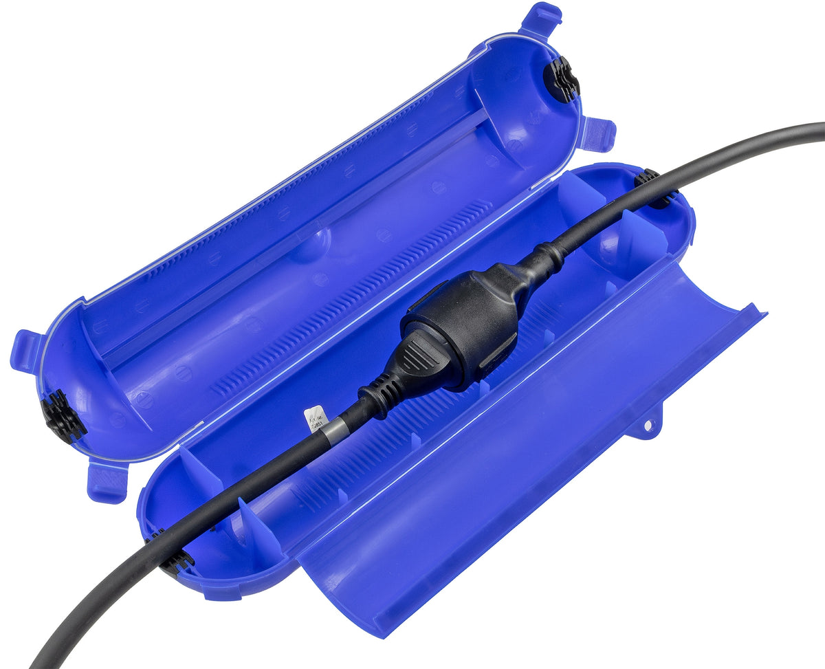 Kabelschutzbox für Aussen IP44 XL LxØ 365x90mm, Blau