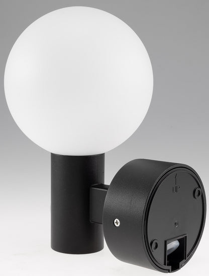 LED Wandleuchte "LAMU" mit PIR-Sensor IP65, 15W, schwarz, 4000k / neutralweiß