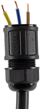 Kabelverbinder 3-polig, IP68, 230V Schraubanschluss, für Kabel Ø 6-11mm
