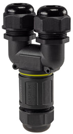 Kabelverbinder Y-Form, IP68, 230V Schraubanschluss, für Kabel Ø 6-11mm