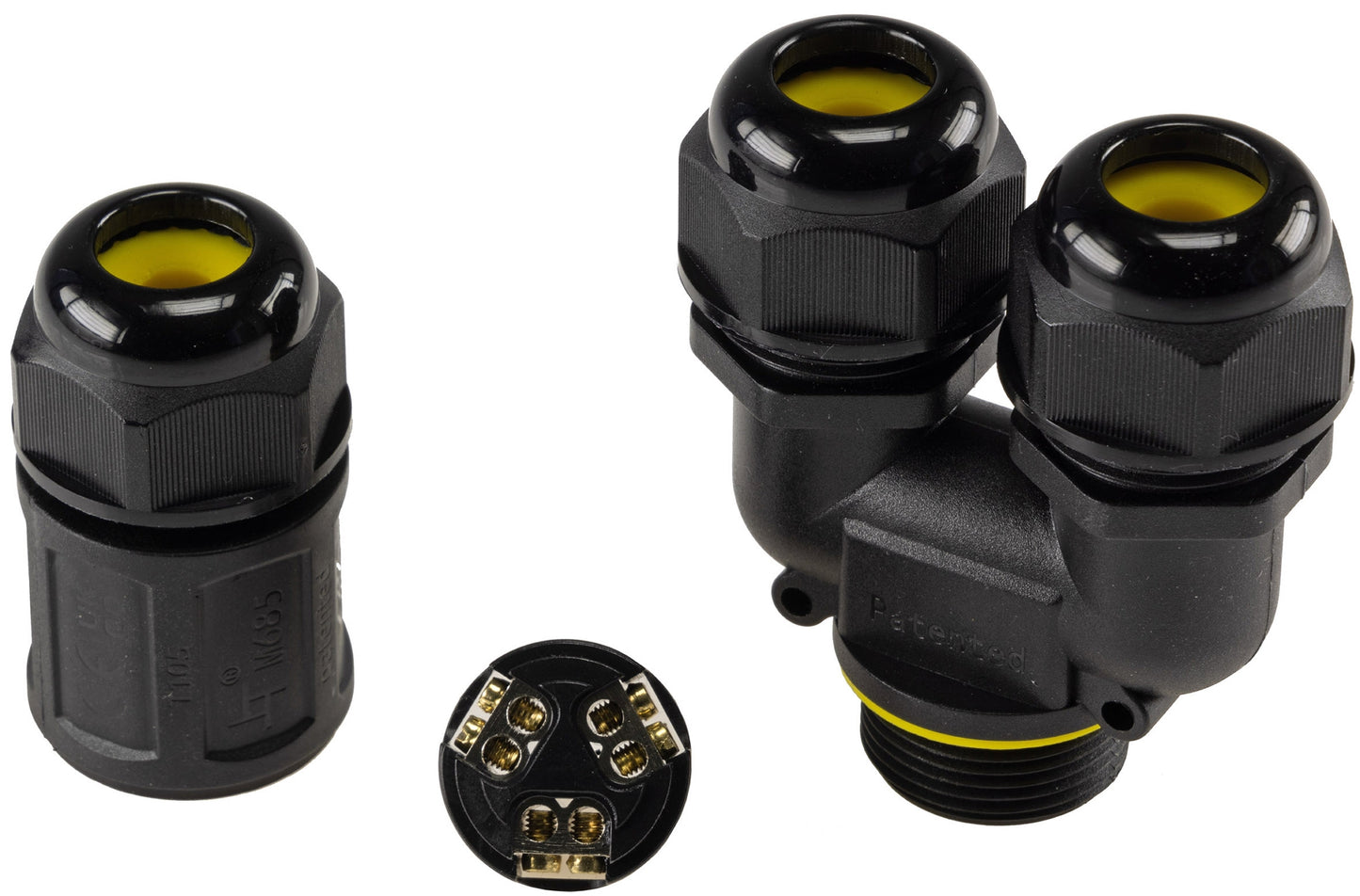 Kabelverbinder Y-Form, IP68, 230V Schraubanschluss, für Kabel Ø 6-11mm