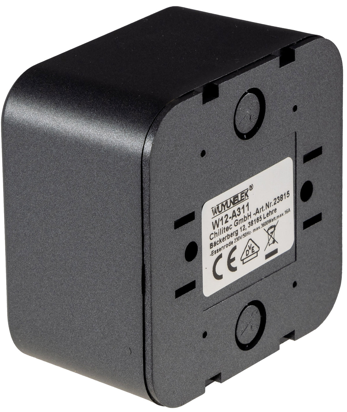 FASKO Schutzkontakt-Steckdose, Anthrazit 250V~/ 16A, Aufputz, Schraubanschluss