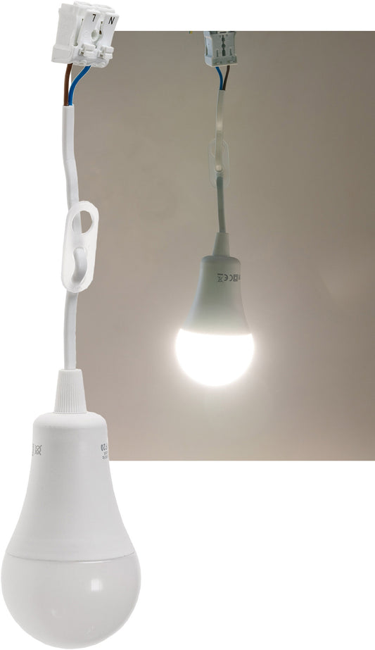Baustellen-Leuchte A60 mit 15cm Kabel 12W, 1130lm, 4000K neutrralweiß