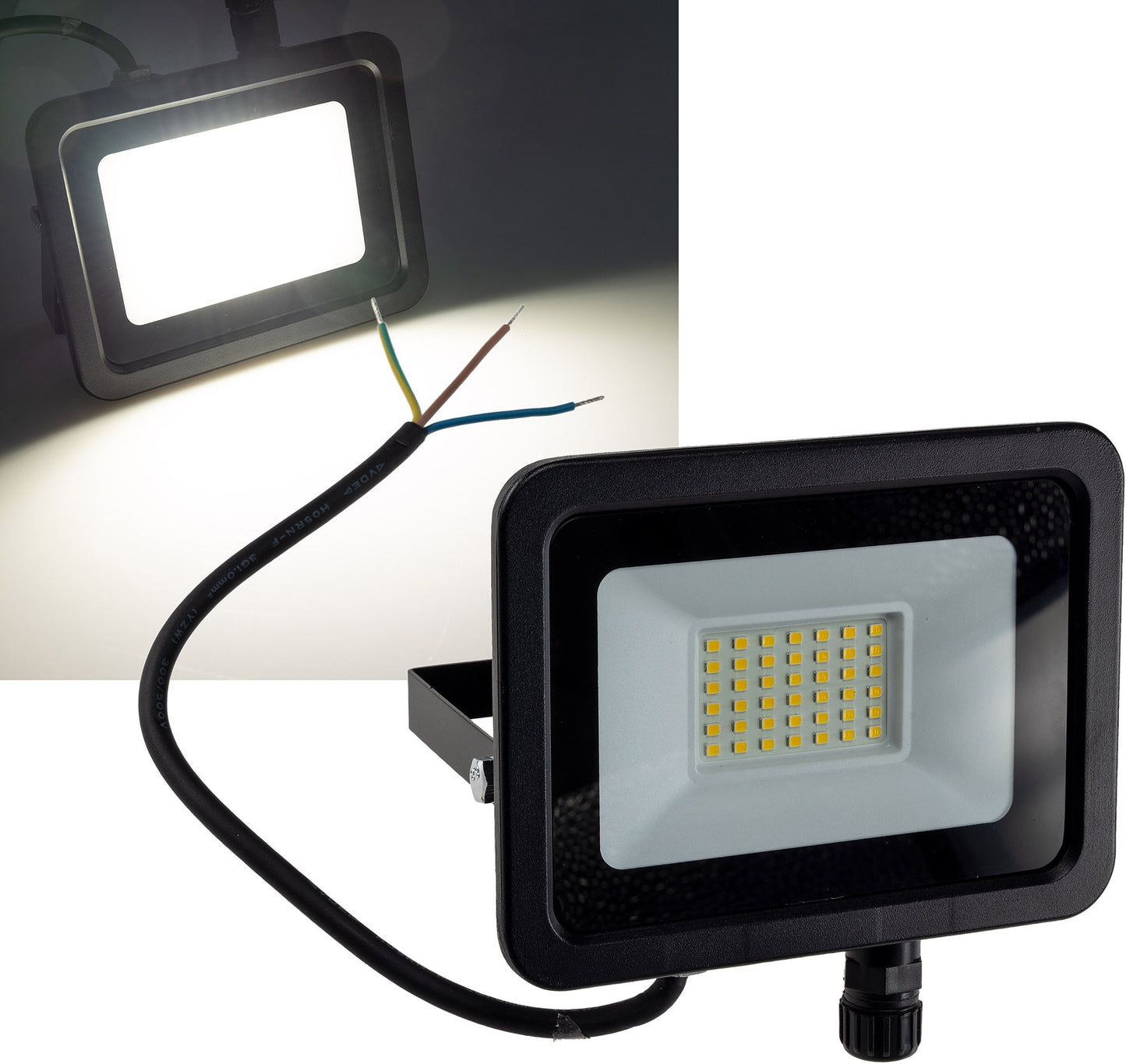 LED-Fluter "CTF-OB 30" IP65, 28W, 3075lm, 4000K neutralweiß