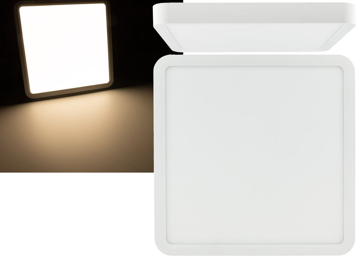 LED Deckenleuchte "Santano 24 Qw" 23x23cm, 24W, 2088lm, 2900K warmweiß