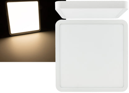 LED Deckenleuchte "Santano 24 Qw" 23x23cm, 24W, 2088lm, 2900K warmweiß