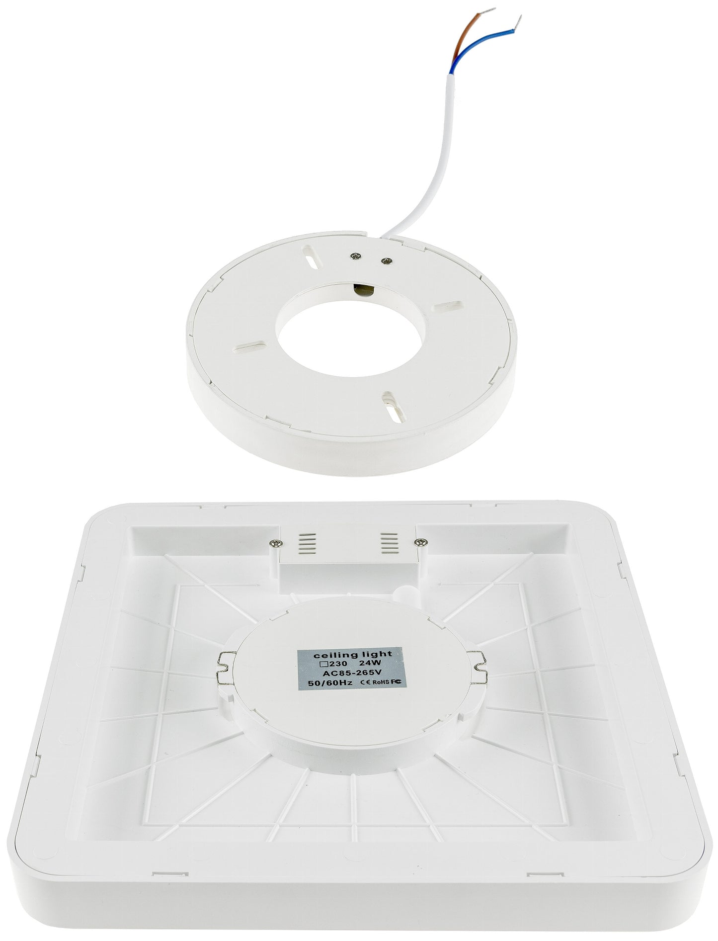 LED Deckenleuchte "Santano 24 Qw" 23x23cm, 24W, 2088lm, 2900K warmweiß