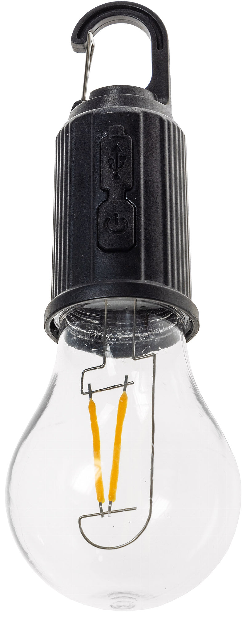LED Glühlampe mit Akku "CT-KL3", dimmbar mit Haken / Karabiner, 3000k / Warmweiß