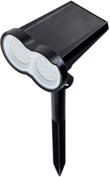 Gartenstrahler Solar mit Erdspieß, 80lm Dämmerungssensor, IP65