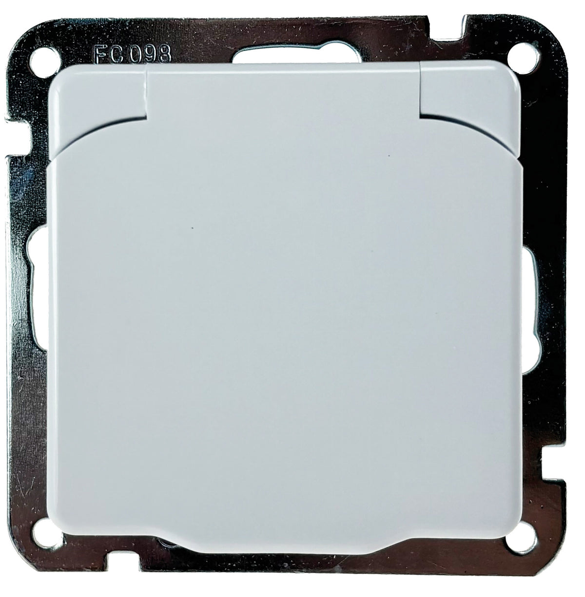DELPHI Schutzkontakt-Steckdose IP40 250V~/ 16A, mit Deckel, UP, weiß