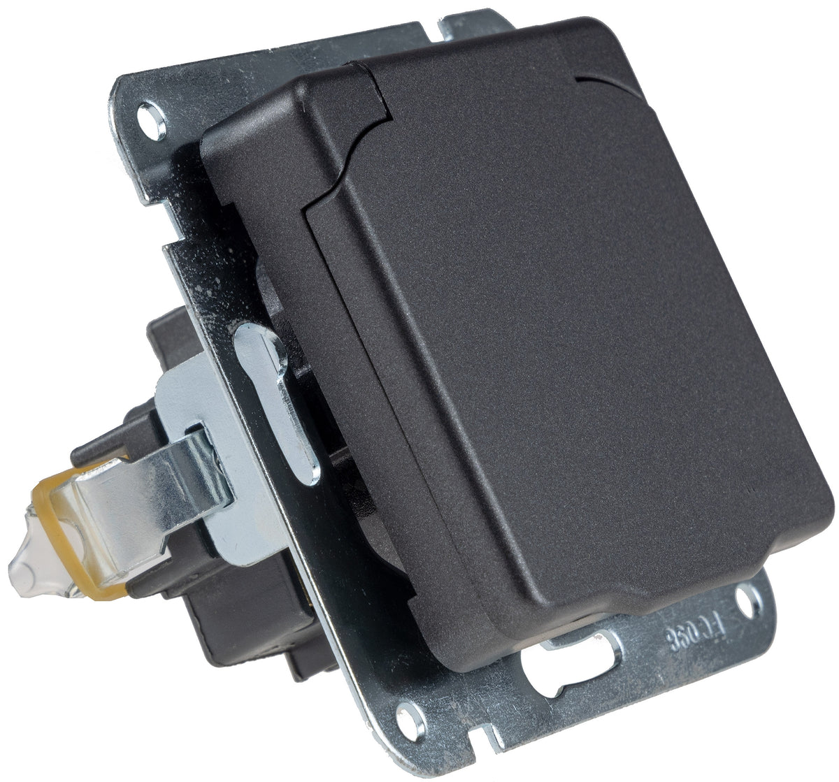 MILOS Schutzkontakt-Steckdose IP40 250V~/ 16A, mit Deckel, UP, anthrazit