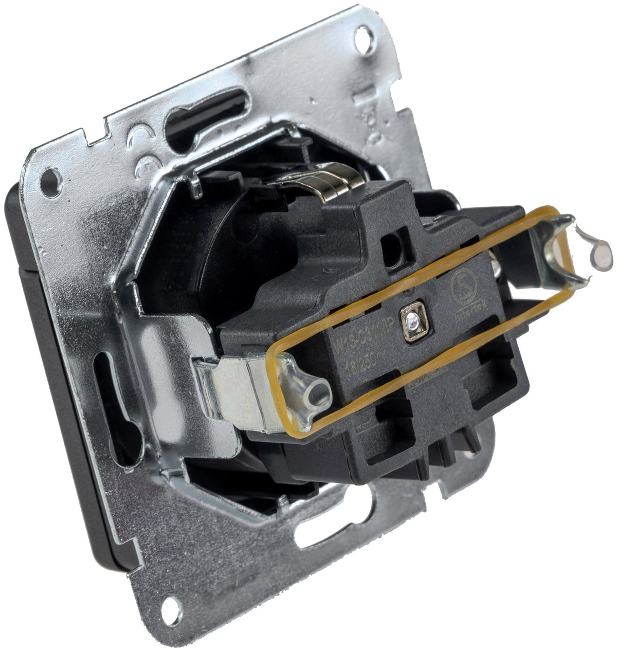 MILOS Schutzkontakt-Steckdose IP40 250V~/ 16A, mit Deckel, UP, anthrazit